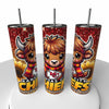 NFL Highland Cow Skinny Steel Tumbler with Straw, 20oz - Creative Works Crafts
