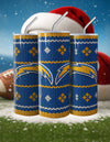NFL Sweater Football Skinny Steel Tumbler with Straw, 20oz - Creative Works Crafts
