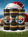 NFL Sweater Football Skinny Steel Tumbler with Straw, 20oz - Creative Works Crafts