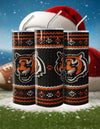 NFL Sweater Football Skinny Steel Tumbler with Straw, 20oz - Creative Works Crafts