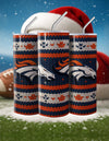 NFL Sweater Football Skinny Steel Tumbler with Straw, 20oz - Creative Works Crafts