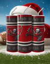 NFL Sweater Football Skinny Steel Tumbler with Straw, 20oz - Creative Works Crafts