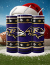 NFL Sweater Football Skinny Steel Tumbler with Straw, 20oz - Creative Works Crafts