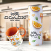 Summer Fruits Purse/Bag Mug or Skinny Steel Tumbler with Straw