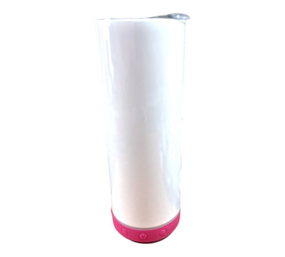 Personalized Bluetooth Speaker Tumbler With Lid and Straw, 20oz. - Creative Works Crafts
