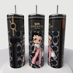 Purse/Bag BlackB Boop Skinny Steel Tumbler with Straw