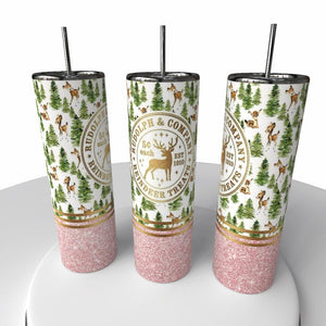Rudolph & Company Skinny Steel Tumbler with Straw