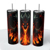 Scary Dragon Skinny Steel Tumbler with Straw - Creative Works Crafts