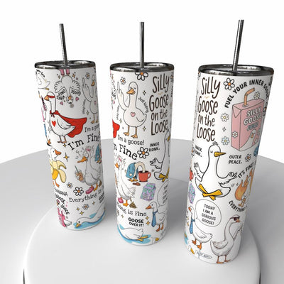 Silly Goose on the Loose Tumbler with Straw - Creative Works Crafts