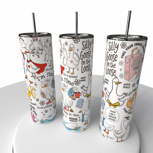 Silly Goose on the Loose Tumbler with Straw - Creative Works Crafts