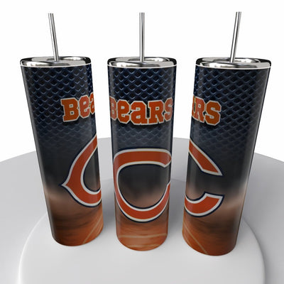 Smoke Logo Sports NFL Skinny Steel Tumbler with Straw, 20oz - Creative Works Crafts