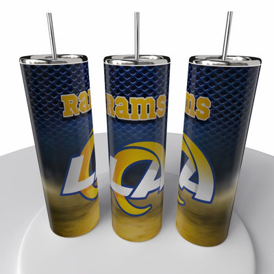 Smoke Logo Sports NFL Skinny Steel Tumbler with Straw, 20oz - Creative Works Crafts