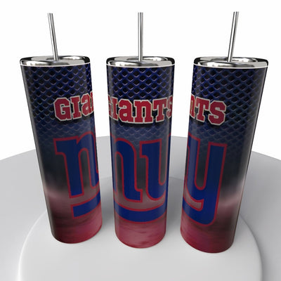 Smoke Logo Sports NFL Skinny Steel Tumbler with Straw, 20oz - Creative Works Crafts