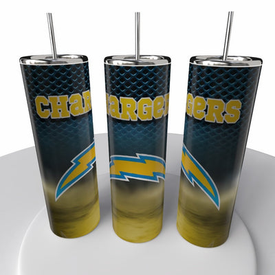 Smoke Logo Sports NFL Skinny Steel Tumbler with Straw, 20oz - Creative Works Crafts