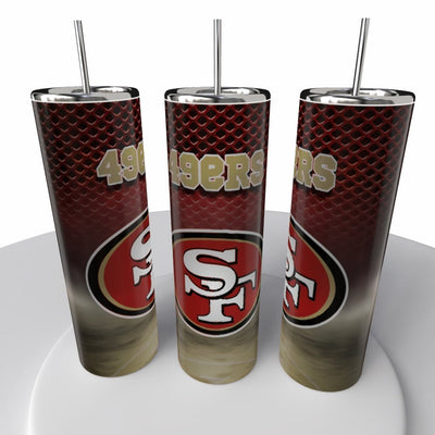 Smoke Logo Sports NFL Skinny Steel Tumbler with Straw, 20oz - Creative Works Crafts