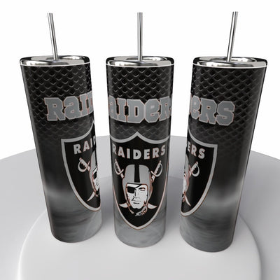 Smoke Logo Sports NFL Skinny Steel Tumbler with Straw, 20oz - Creative Works Crafts
