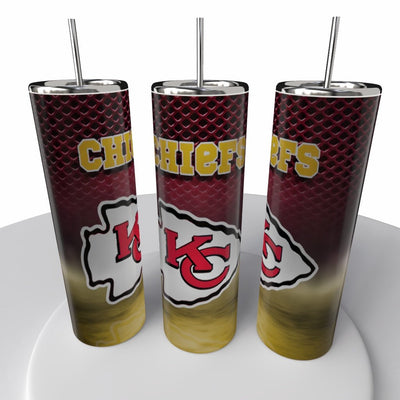 Smoke Logo Sports NFL Skinny Steel Tumbler with Straw, 20oz - Creative Works Crafts
