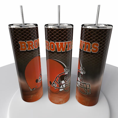Smoke Logo Sports NFL Skinny Steel Tumbler with Straw, 20oz - Creative Works Crafts