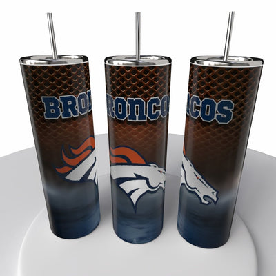 Smoke Logo Sports NFL Skinny Steel Tumbler with Straw, 20oz - Creative Works Crafts