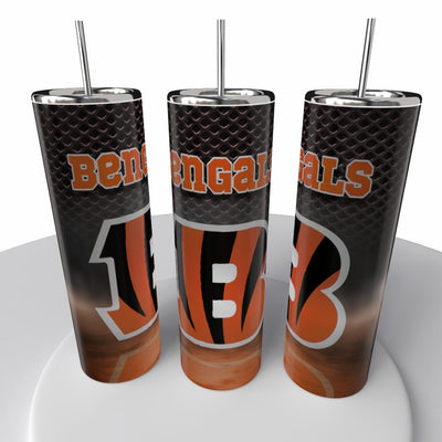 Smoke Logo Sports NFL Skinny Steel Tumbler with Straw, 20oz - Creative Works Crafts