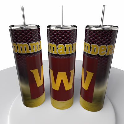 Smoke Logo Sports NFL Skinny Steel Tumbler with Straw, 20oz - Creative Works Crafts