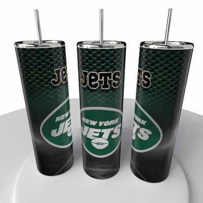 Smoke Logo Sports NFL Skinny Steel Tumbler with Straw, 20oz - Creative Works Crafts