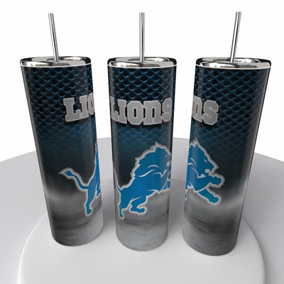 Smoke Logo Sports NFL Skinny Steel Tumbler with Straw, 20oz - Creative Works Crafts
