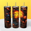 “3D Halloween" Skinny Steel Tumbler with Straw - Creative Works Crafts