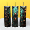 “3D Halloween" Skinny Steel Tumbler with Straw - Creative Works Crafts