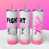 “Beast Cancer Awareness " Skinny Steel Tumbler with Straw - Creative Works Crafts