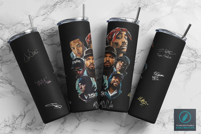 "Greatest Rappers of All Time", Tumbler with Straw - Creative Works Crafts