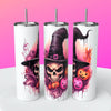 “Halloween Art" Skinny Steel Tumbler with Straw - Creative Works Crafts