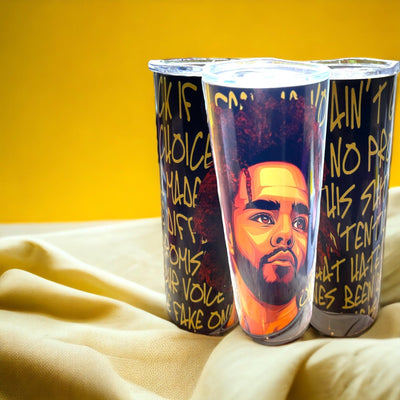 “J Cole” 20oz. Tumbler with Straw - Creative Works Crafts