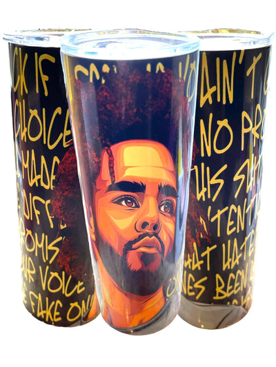 “J Cole” 20oz. Tumbler with Straw - Creative Works Crafts