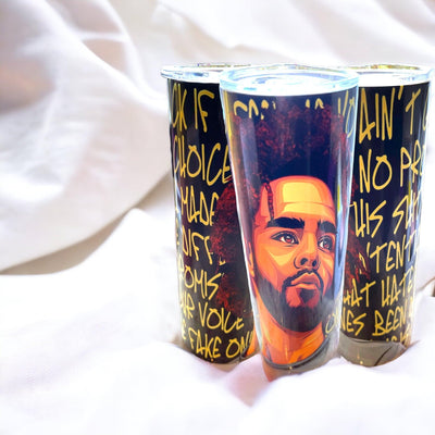 “J Cole” 20oz. Tumbler with Straw - Creative Works Crafts