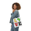 "Love Black History" Polyester Canvas Tote Bag - Creative Works Crafts