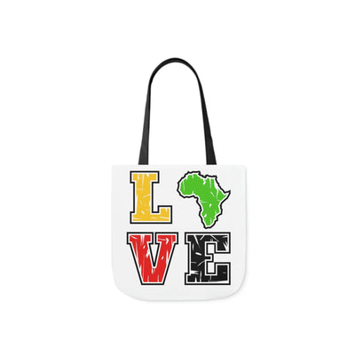 "Love Black History" Polyester Canvas Tote Bag - Creative Works Crafts