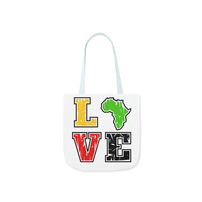 "Love Black History" Polyester Canvas Tote Bag - Creative Works Crafts