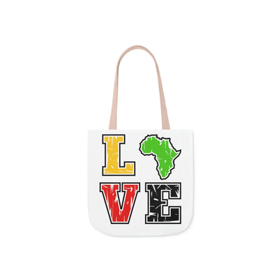 "Love Black History" Polyester Canvas Tote Bag - Creative Works Crafts