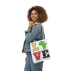 "Love Black History" Polyester Canvas Tote Bag - Creative Works Crafts