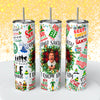 “OMG! Santa! I Know Him Christmas Movie" Skinny Steel Tumbler with Straw - Creative Works Crafts