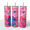"Stitch Valentines" Skinny Steel Tumbler with Straw - Creative Works Crafts