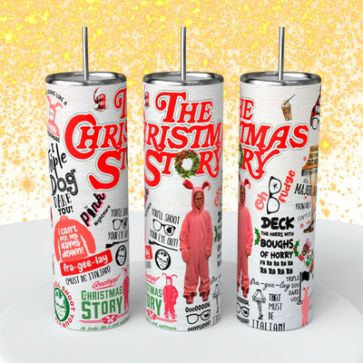 “The Christmas Story" Skinny Steel Tumbler with Straw - Creative Works Crafts